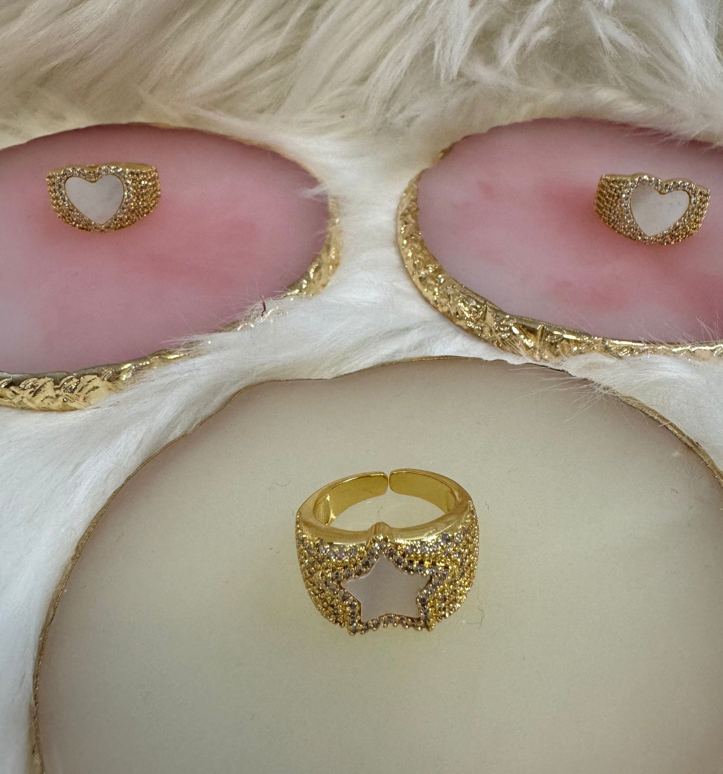 Hearts and Stars Rings
