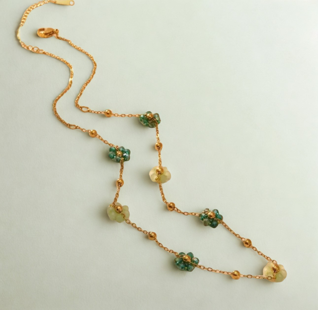 Flower Necklace with Balls