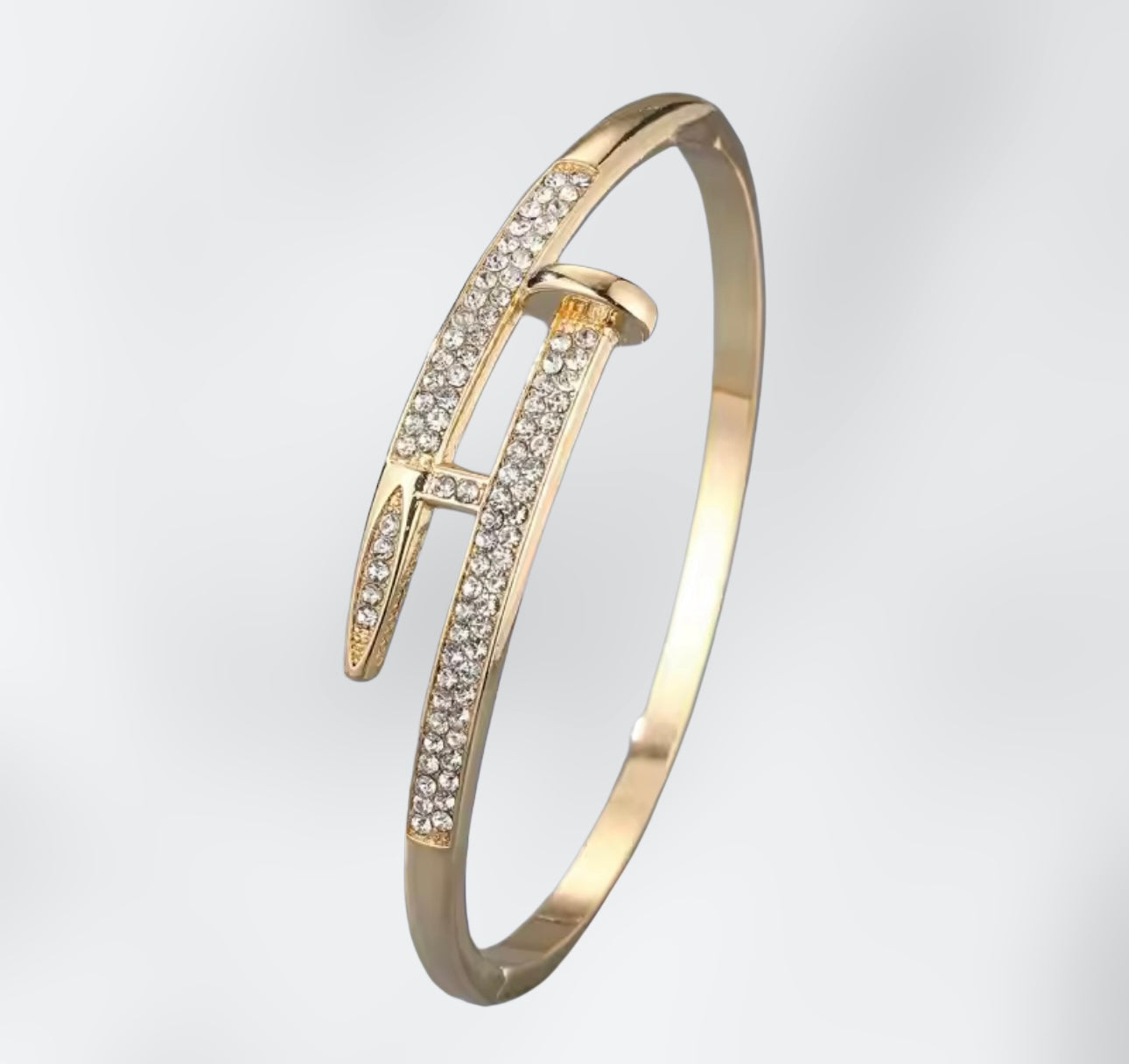 Gold Zirconia Bangle