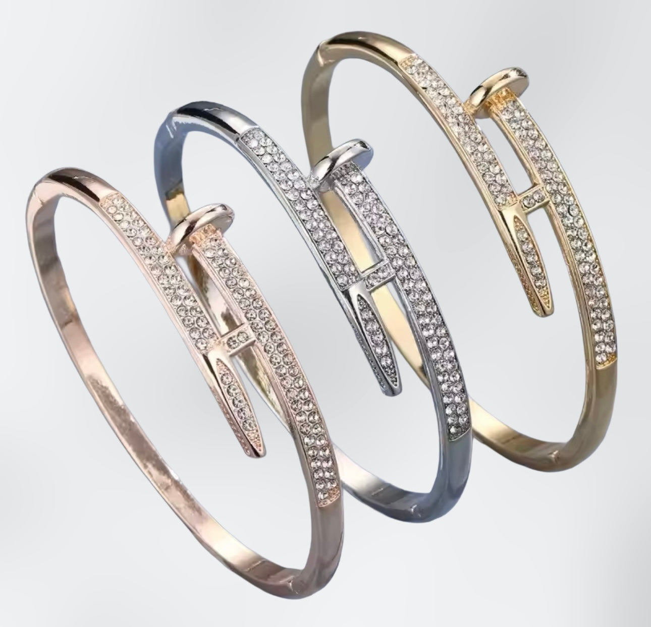 Gold Zirconia Bangle