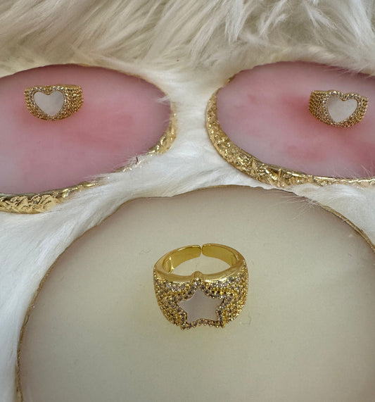 Hearts and Stars Rings