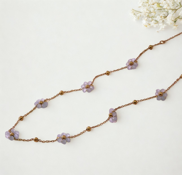 Flower Necklace with Balls