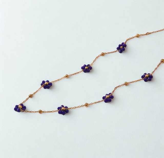 Flower Necklace with Balls