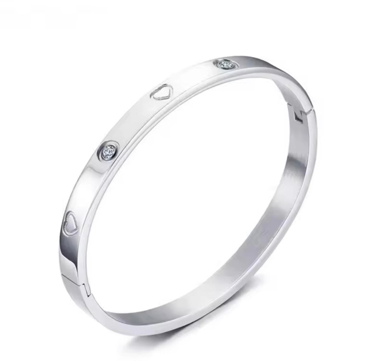 Classic Crystal Stainless Steel Bracelet