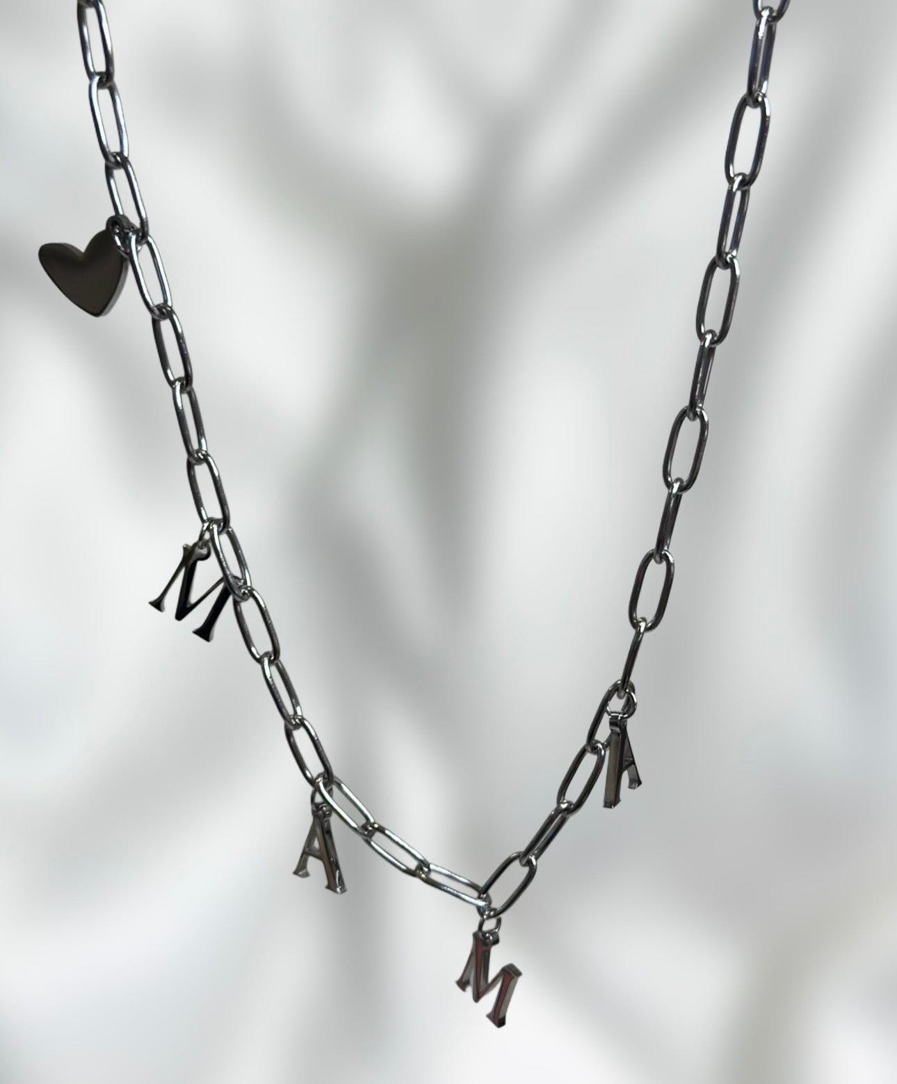 Silver Mom Necklace